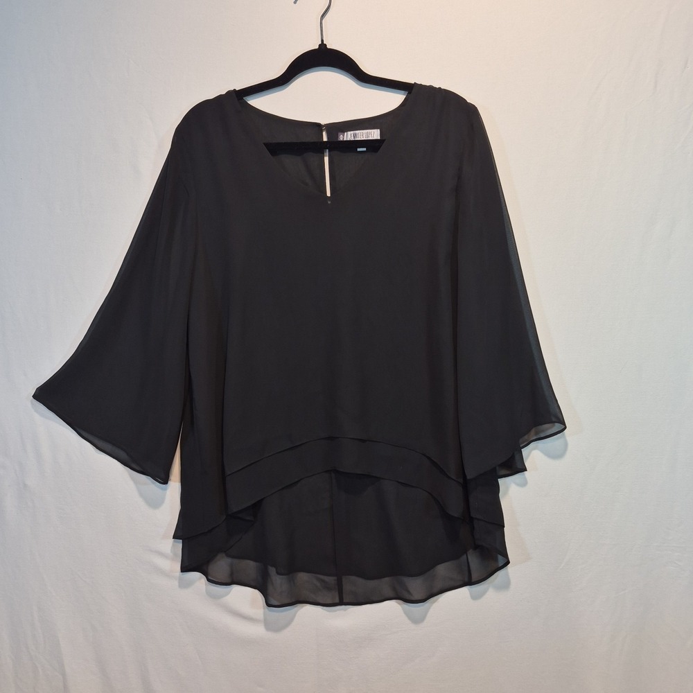 Jennifer Lopez Lrg Hi Lo Top Ethereal Flowy Boho-Chic Dark Fairy Whimsigoth
